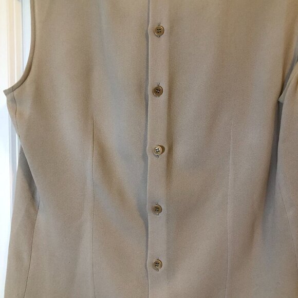 Vintage Giorgio Armani Embroidery Elegant Evening Party Jacket /Tank Tan Size 42 - Picture 5 of 11